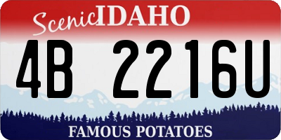 ID license plate 4B2216U