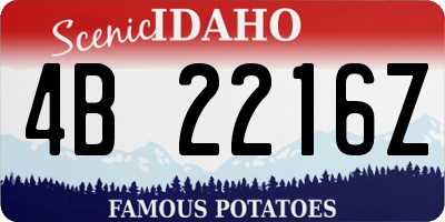 ID license plate 4B2216Z