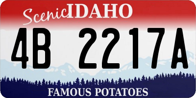 ID license plate 4B2217A