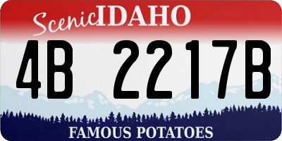 ID license plate 4B2217B