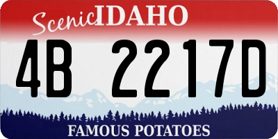 ID license plate 4B2217D