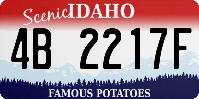 ID license plate 4B2217F
