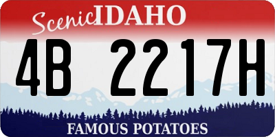 ID license plate 4B2217H