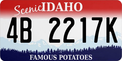 ID license plate 4B2217K