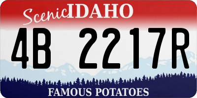 ID license plate 4B2217R