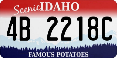 ID license plate 4B2218C