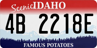 ID license plate 4B2218E