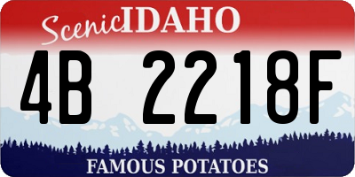 ID license plate 4B2218F