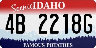 ID license plate 4B2218G