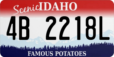 ID license plate 4B2218L