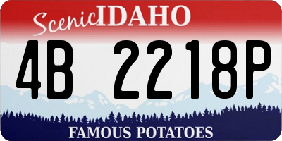 ID license plate 4B2218P