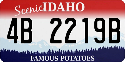 ID license plate 4B2219B