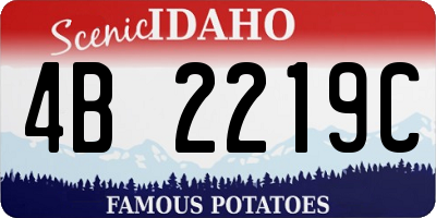 ID license plate 4B2219C