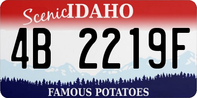 ID license plate 4B2219F