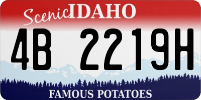 ID license plate 4B2219H