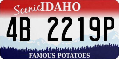 ID license plate 4B2219P