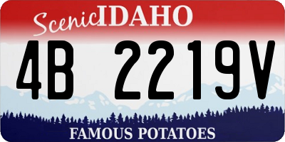 ID license plate 4B2219V
