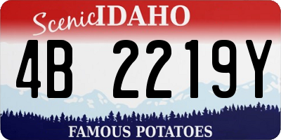 ID license plate 4B2219Y