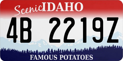 ID license plate 4B2219Z