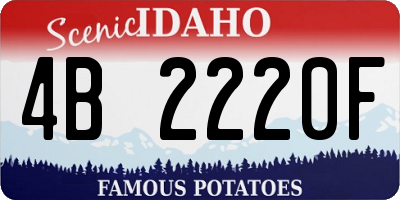 ID license plate 4B2220F