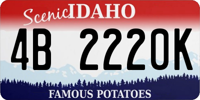 ID license plate 4B2220K