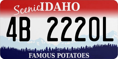 ID license plate 4B2220L
