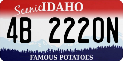 ID license plate 4B2220N