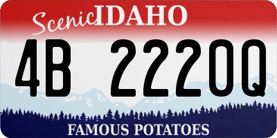 ID license plate 4B2220Q