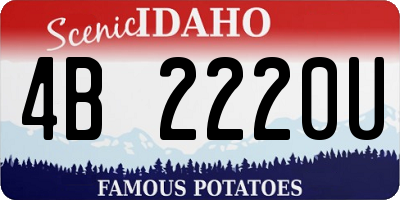 ID license plate 4B2220U