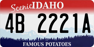 ID license plate 4B2221A