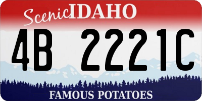 ID license plate 4B2221C