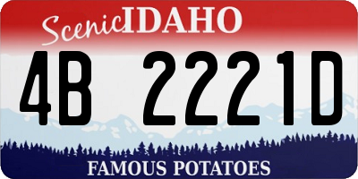 ID license plate 4B2221D