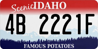 ID license plate 4B2221F