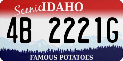 ID license plate 4B2221G