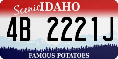ID license plate 4B2221J