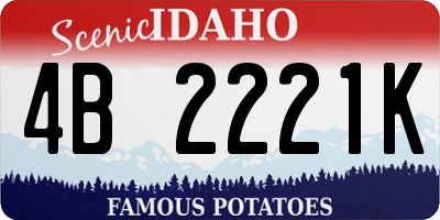 ID license plate 4B2221K