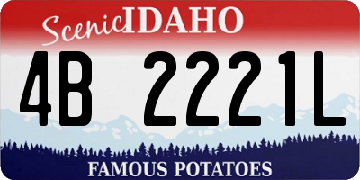 ID license plate 4B2221L