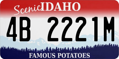 ID license plate 4B2221M