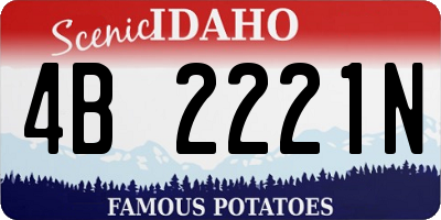 ID license plate 4B2221N