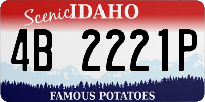 ID license plate 4B2221P