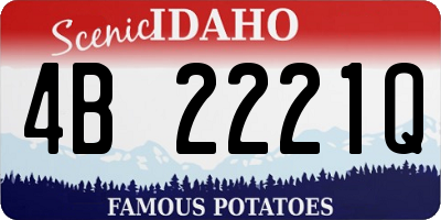 ID license plate 4B2221Q