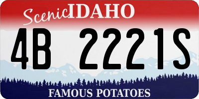 ID license plate 4B2221S