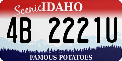 ID license plate 4B2221U