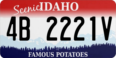 ID license plate 4B2221V