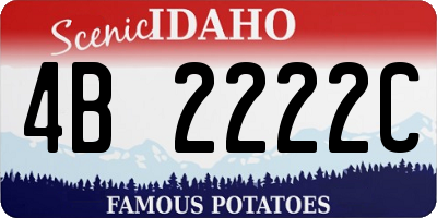 ID license plate 4B2222C