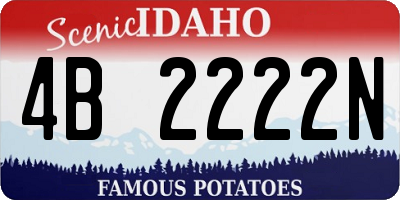 ID license plate 4B2222N