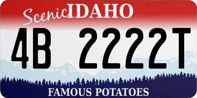 ID license plate 4B2222T