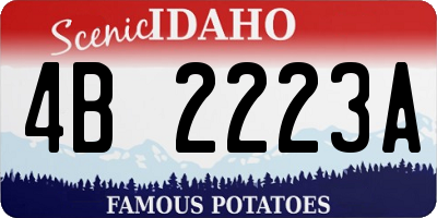 ID license plate 4B2223A