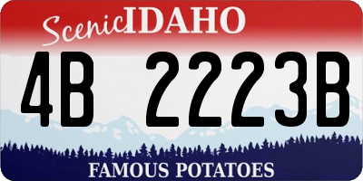 ID license plate 4B2223B