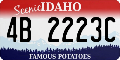 ID license plate 4B2223C